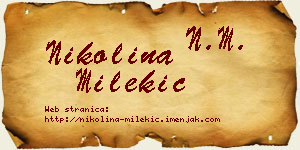 Nikolina Milekić vizit kartica